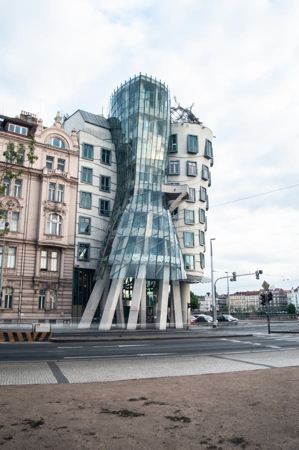 Danshus prague cCzech republic arkivfoton