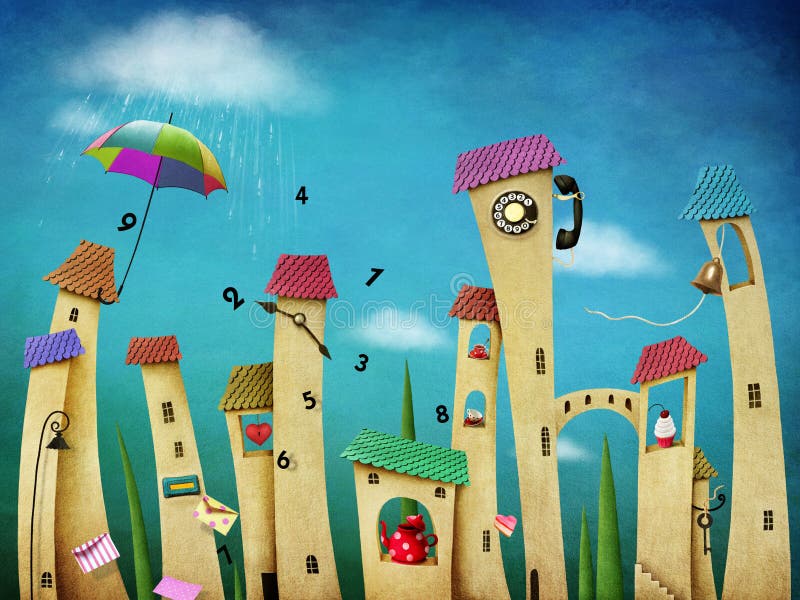 Dansstad royaltyfri illustrationer Dansstad royaltyfri illustrationer