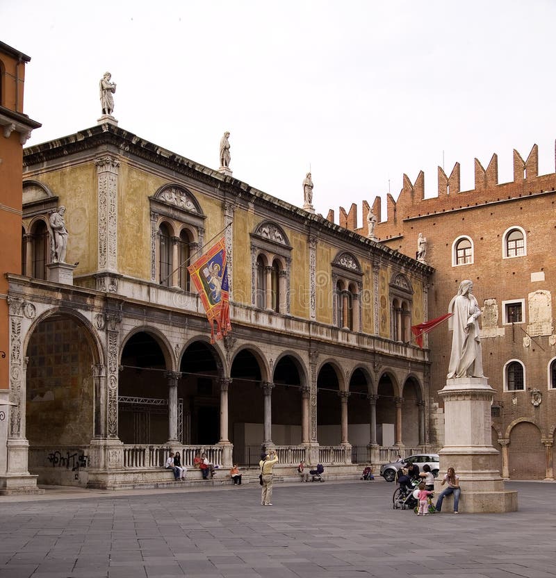 Dante Alighieri Statue at Piazza dei Signori