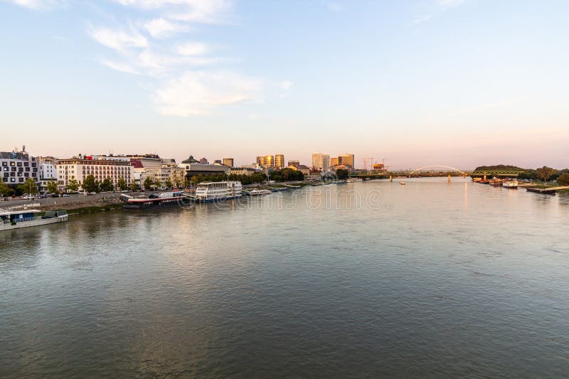 Danube river in Bratislava, Slovak