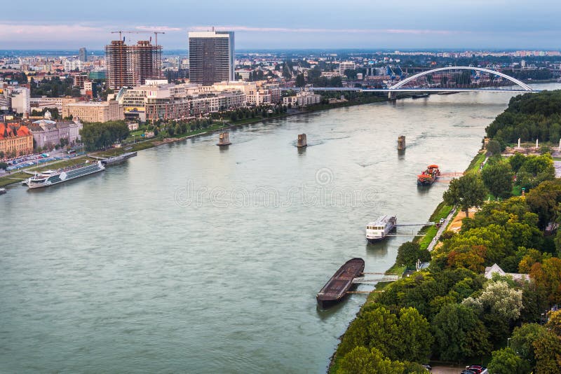 Danube River in Bratislava, Slovakia