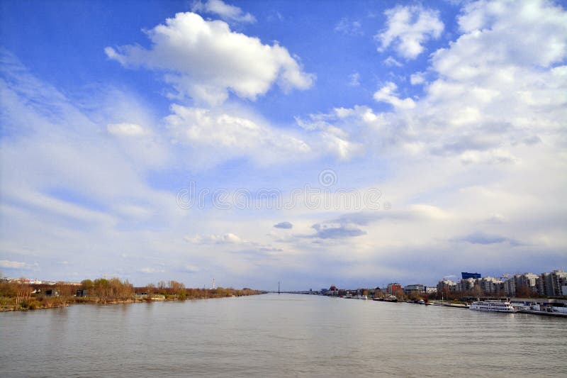 The danube in vienna royalty free stock images