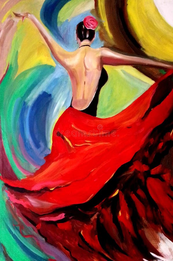 Mujer Hermosa Pintura Al óleo Stock de ilustración - Ilustración de pintura,  bola: 42057832