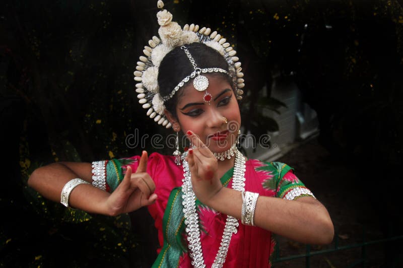 Danzatore classico indiano fotografia stock