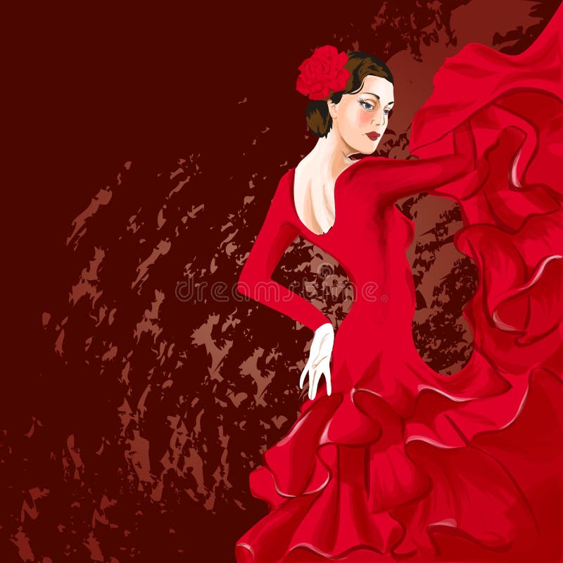Danzatore di flamenco royalty illustrazione gratis Danzatore di flamenco royalty illustrazione gratis