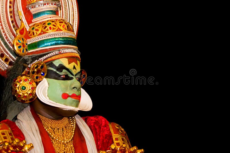Danzatore di Kathakali fotografia stock libera da diritti Danzatore di Kathakali fotografia stock libera da diritti