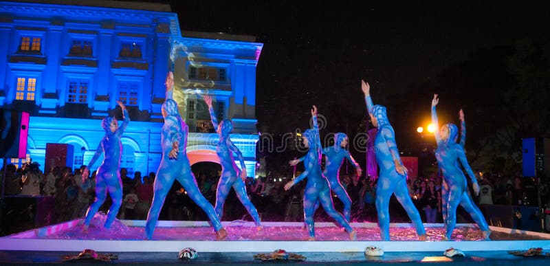 Ballerini sulla Tavola d'Acqua immagini stock libere da diritti