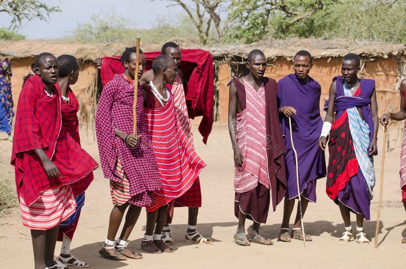 Dança Masai imagem de stock