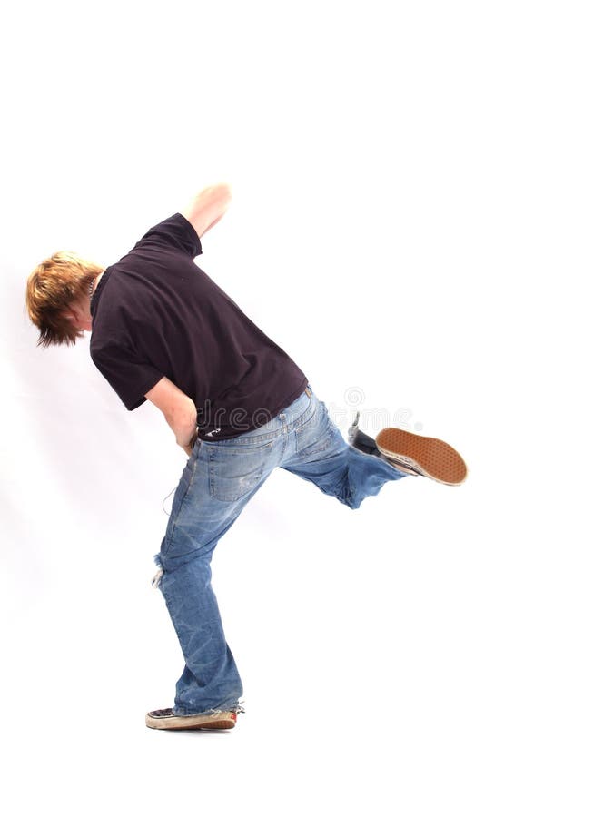 Dança à música de um MP3 fotos de stock royalty free Dança à música de um MP3 fotos de stock royalty free