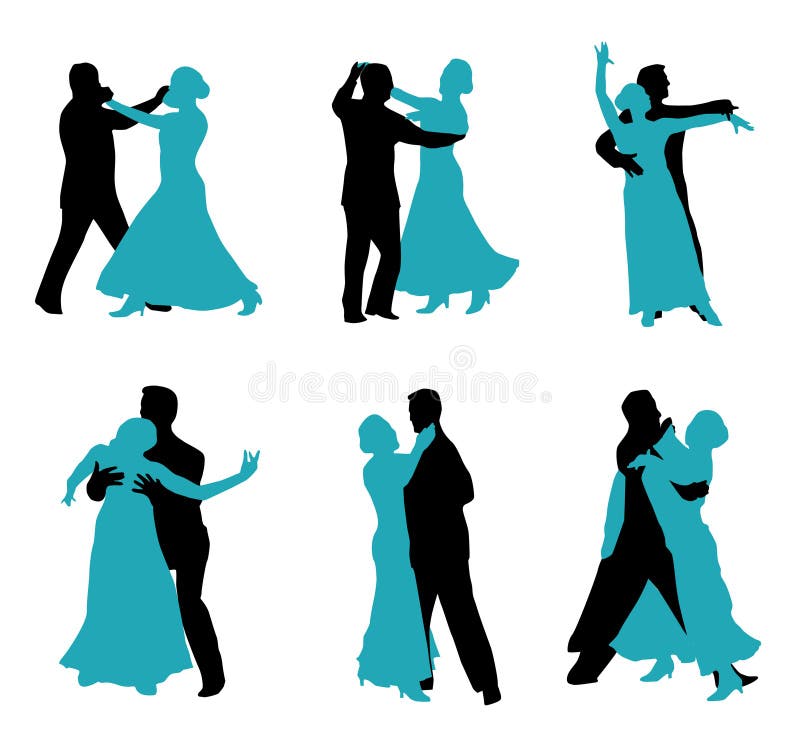 Bailarinos isolados ilustração do vetor