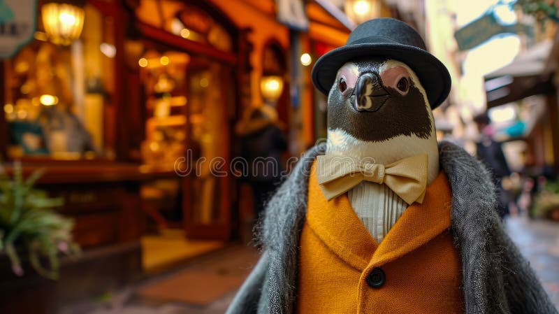 Dapper Pinguin stock abbildung
