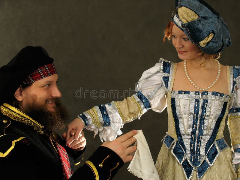 Lovers in the historiceuropean costumes. Lovers in the historiceuropean costumes