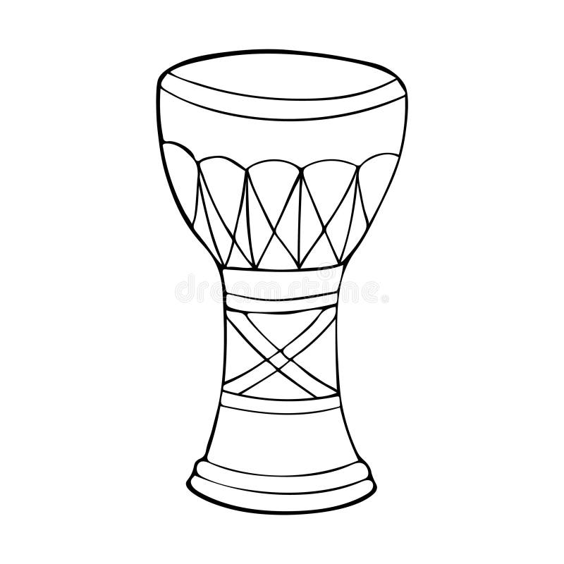 Darbuka Percussion Instrument of the Middle East Vector Illustration