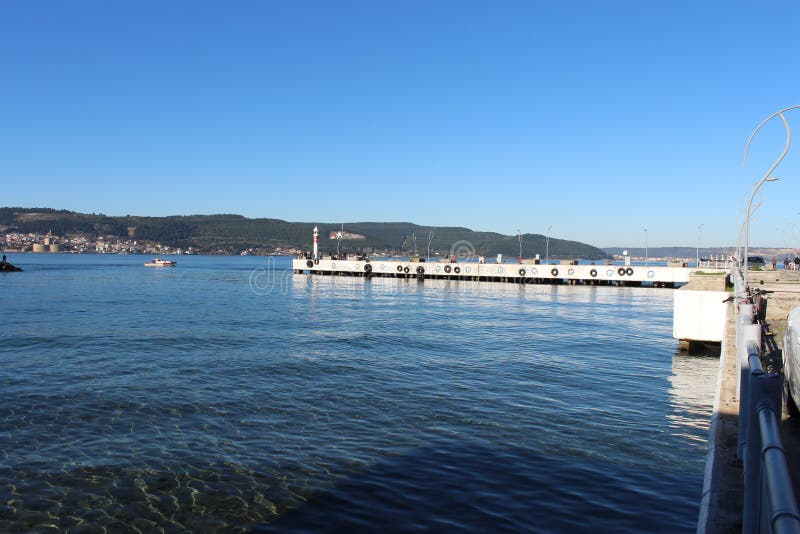 Download Dardanelles pier editorial photo. Image of walking, canakkale - 107307416