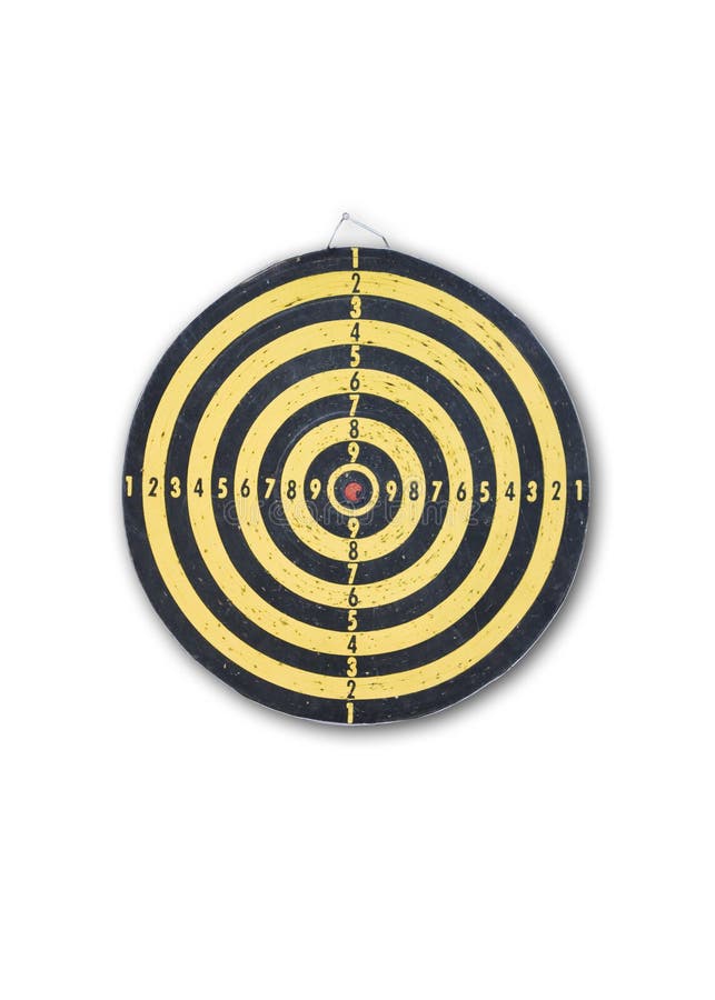 Black-yellow dart board still. Black-yellow dart board still