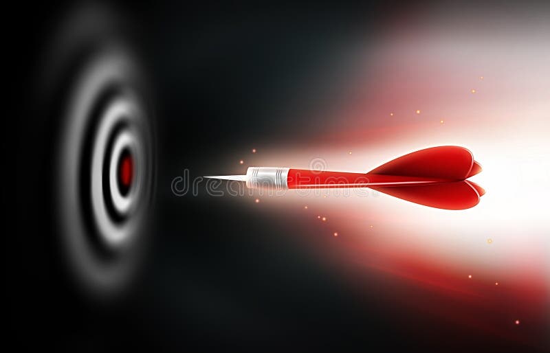 Shot of darts in bullseye on dartboard on a dark background. Shot of darts in bullseye on dartboard on a dark background