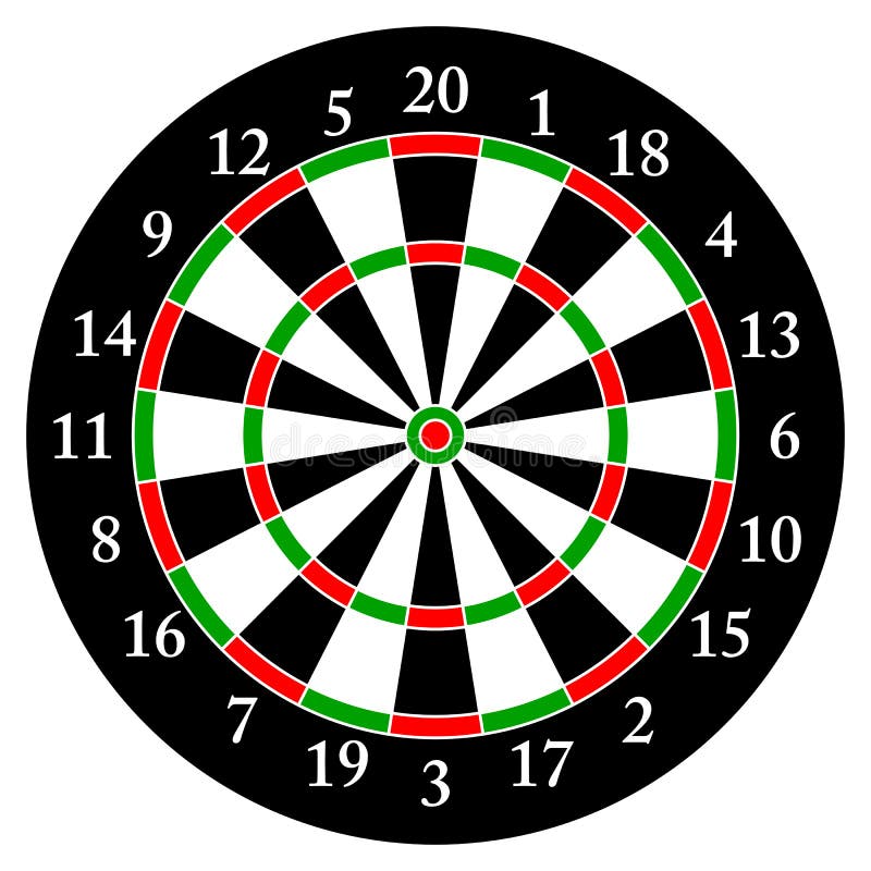 Darts. Target for darts Isolated object. White background.Vector illustration. Darts. Target for darts Isolated object. White background.Vector illustration