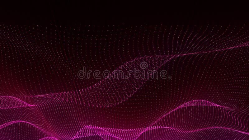 Dark abstract background with a glowing abstract waves vector illustration