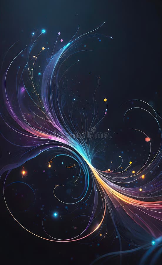 Fond abstract închis cu tipare vegetale. element de proiectare cerc linii punctate strălucitoare. model punct modern vector illustration