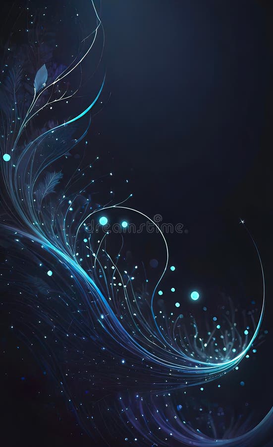 Fond abstract închis cu tipare vegetale. element de proiectare cerc linii punctate strălucitoare. model punct modern royalty free illustration