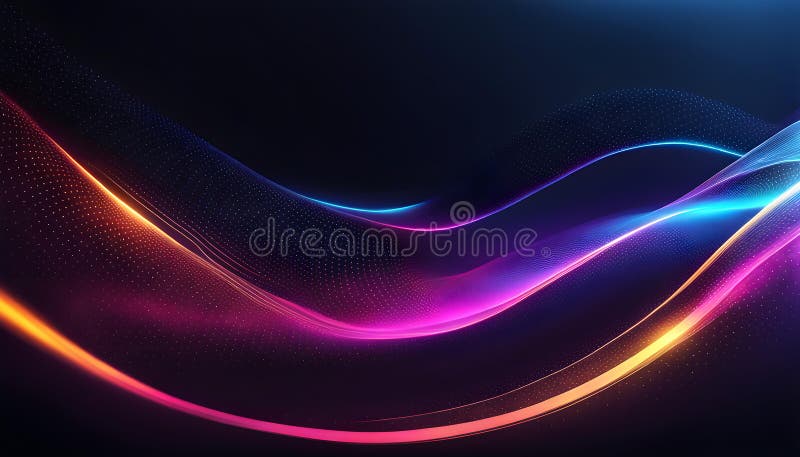 Fond abstract închis cu particule fine. element de proiectare cerc linii punctate strălucitoare. model punct modern royalty free illustration