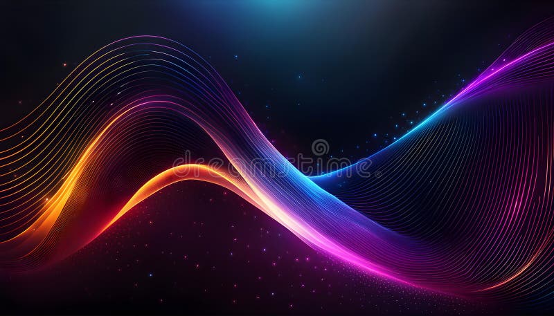 Fond abstract închis cu particule fine. element de proiectare cerc linii punctate strălucitoare. model punct modern royalty free illustration