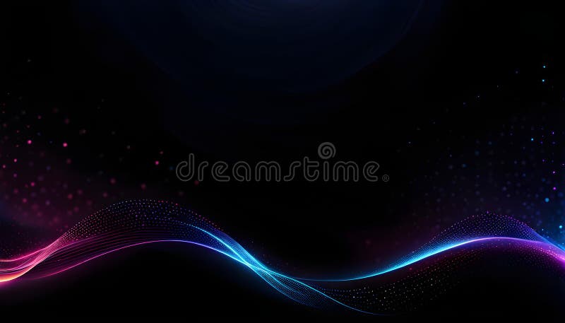 Fond abstract închis cu particule fine. element de proiectare cerc linii punctate strălucitoare. model punct modern vector illustration