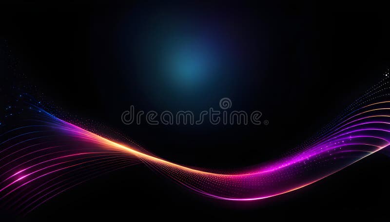Fond abstract închis cu particule fine. element de proiectare cerc linii punctate strălucitoare. model punct modern vector illustration