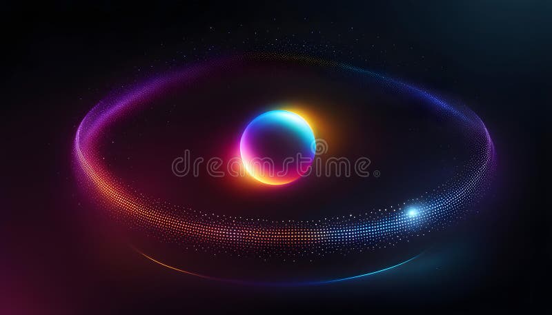 Fond abstract închis cu particule fine. element de proiectare cerc linii punctate strălucitoare. model punct modern vector illustration