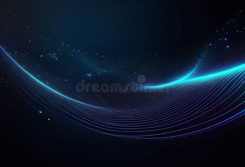 Fond abstract închis cu particule fine. element de proiectare cerc linii punctate strălucitoare. model punct modern royalty free illustration