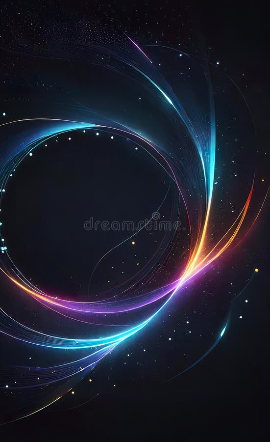 Fond abstract închis cu particule fine. element de proiectare cerc linii punctate strălucitoare. model punct modern vector illustration