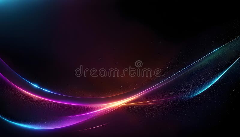 Fond abstract închis cu particule fine. element de proiectare cerc linii punctate strălucitoare. model punct modern stock illustration
