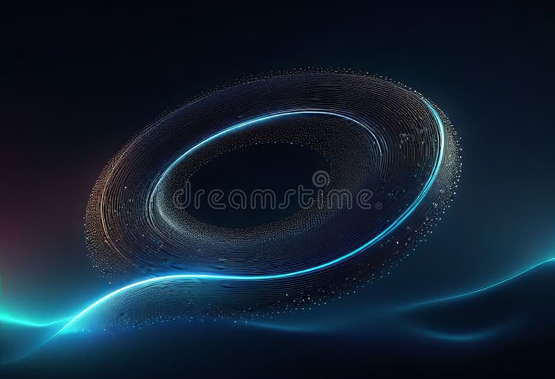 Fond abstract închis cu particule fine. element de proiectare cerc linii punctate strălucitoare. model punct modern vector illustration