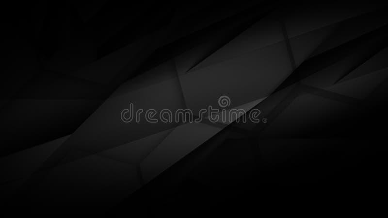 Dark abstract background - wide banner, hexagonal elements, digital illustration