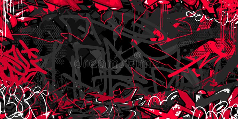 Dark Abstract Hip Hop Street Art Graffiti Style Urban Calligraphy Vector  Illustration Background Art Stock Vector - Illustration of cartoon,  alphabet: 237232864