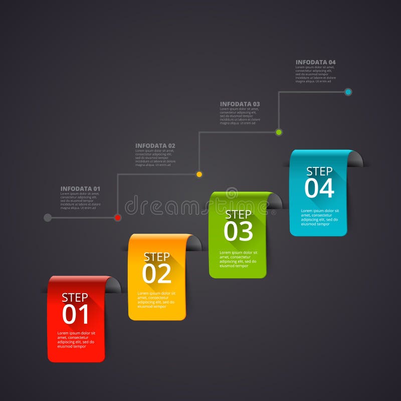 Dark abstract infographics number options template. Vector illustration. Can be used for workflow layout, diagram or web stock illustration Dark abstract infographics number options template. Vector illustration. Can be used for workflow layout, diagram or web stock illustration