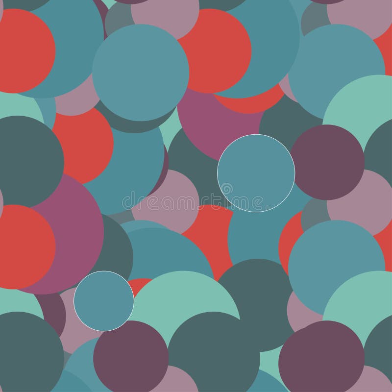 Dark Abstract Seamless Background with Colored Rounds Stock Vector