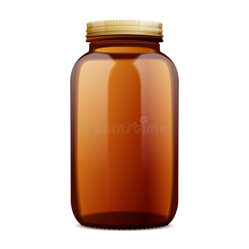 Download Dark Amber Glass Bottle Mockup Stock Vector Illustration Of Dispenser Container 122585277