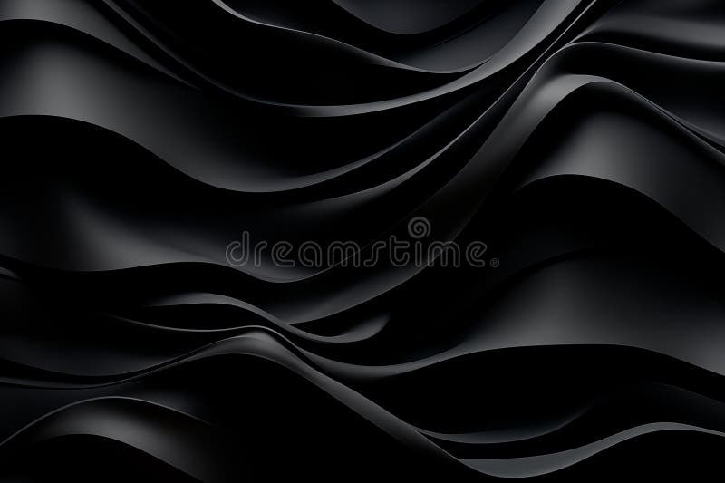 Dark background with deep black lines and embossed geometric waves. Graphic resource stock illustration