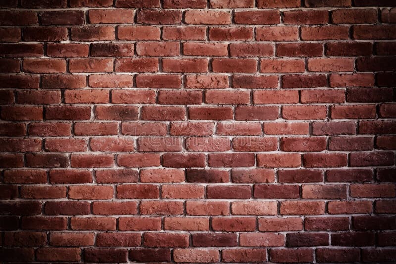 Dark Background from a Red Brick Wall. Toned Image Stock Photo - Image of  brick, textured: 170099438