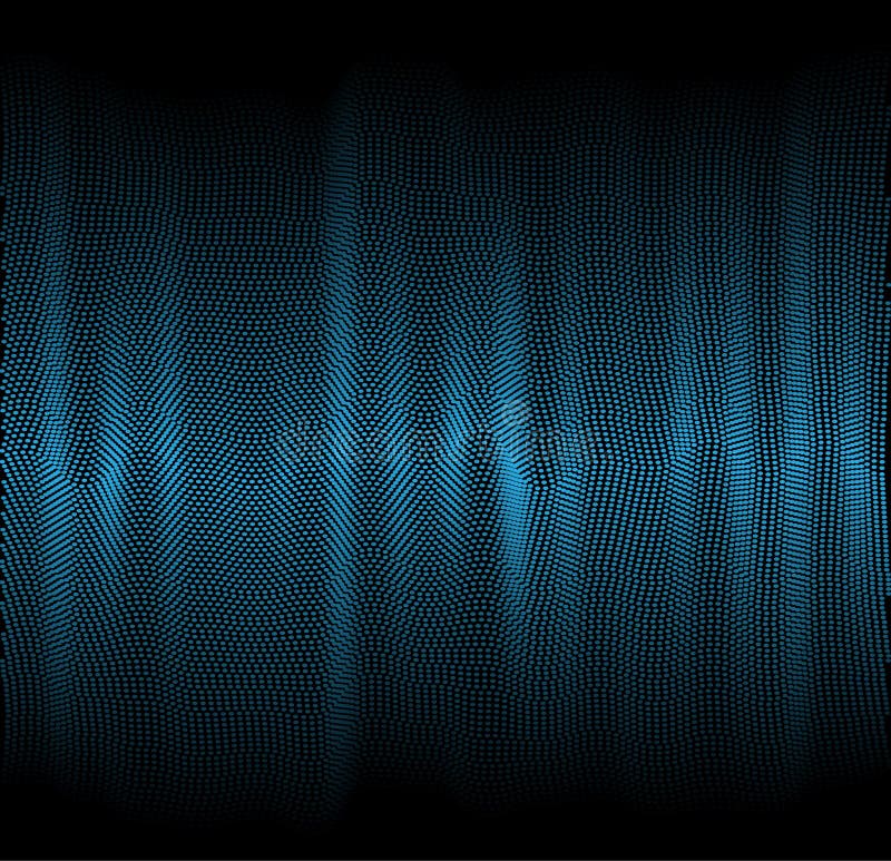 Dark Background with Subtle Abstract Waves from Lines of Different Colors. Cover or Background