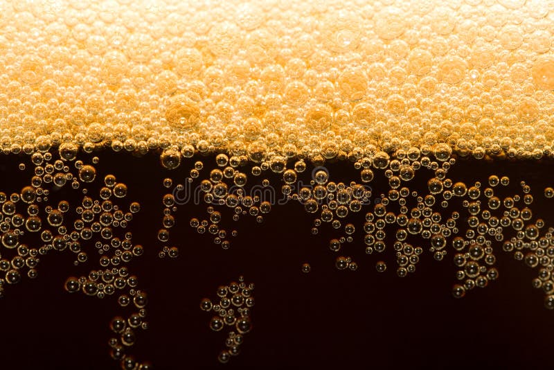 Dark beer with foam