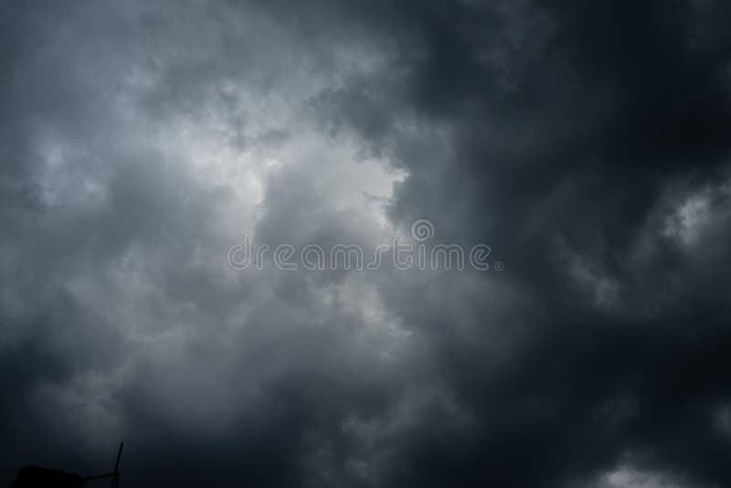 Dark Black Clouds In The Sky, Stormy Rain Clouds Background Stock Image Image of background