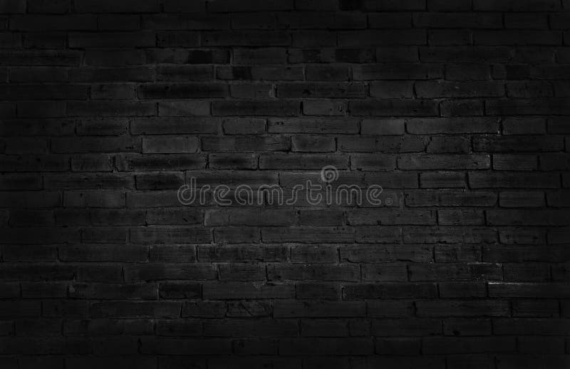 Dark black grunge brick wall texture background with old dirty and vintage style pattern