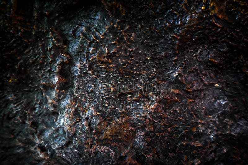 Dark Black Wall Texture Background Wallpaper. Rough Wall Pattern Stock