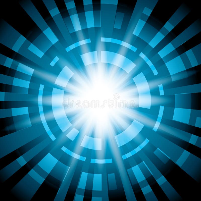 Dark Blue Vector Abstract Background with Radial Abstractions Stock