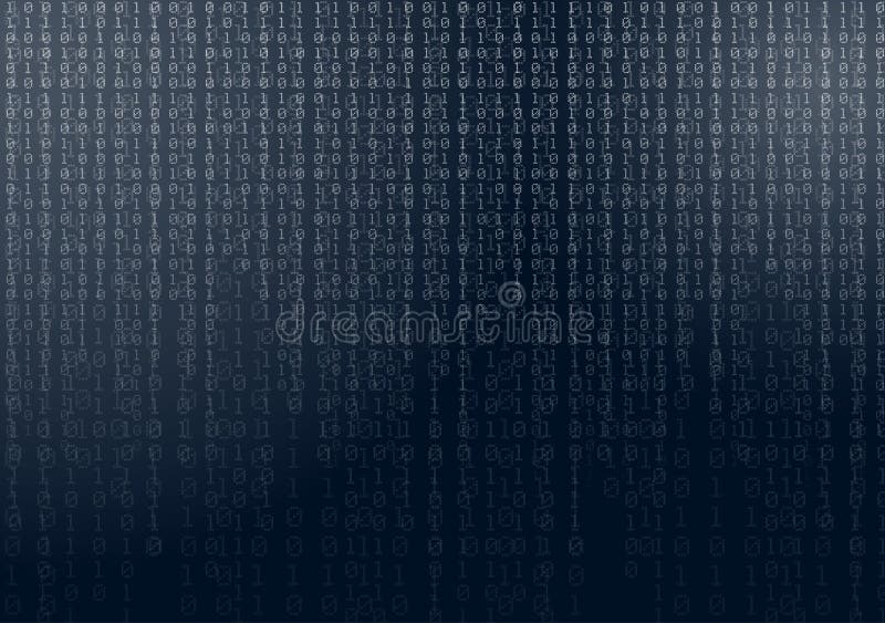 Dark blue abstract binary background royalty free illustration