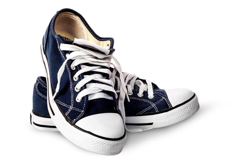Dark Blue Athletic Shoes on Each Other Stock Image Image of fashioned