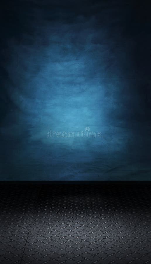 Dark Blue Studio Backdrop with Metallic Antislip Floor Stock Photo - Image  of decoration, texture: 185929062