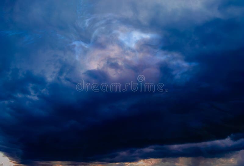 Dark Blue Clouds Sky with Digital Effect. Stock Photo Image of storm